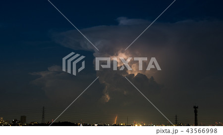 雷雲　カミナリ　遠雷　夜の雷　落雷　03 43566998
