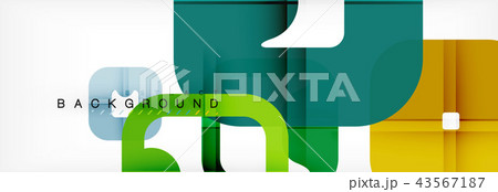 Square geometric background, multicolored template for business or technology presentation or web 43567187