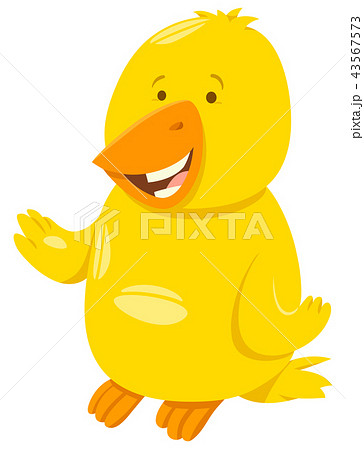 Funny Canary Cartoon Animal Characterのイラスト素材