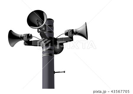 防災放送イメージ(白バック) 43567705