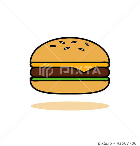 hamburger fast food icon symbol 43567706
