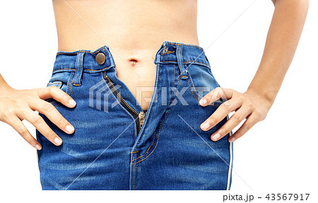 Woman with excess abdominal fat. Woman with excess abdominal fat. 43567917