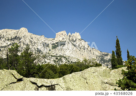 Mount Ai-Petri against the blue sky, Crimea. 43568026