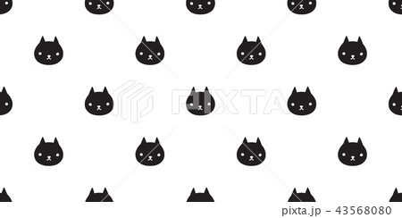 cat seamless Pattern vector kitten calico cartoon 43568080