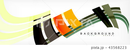 Color stripes and lines, geometric abstract background 43568223
