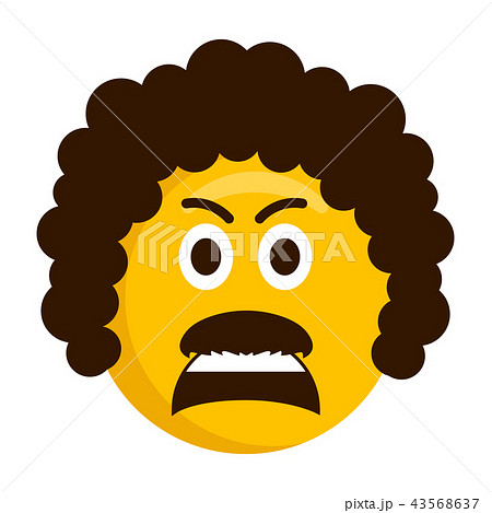 Angry retro emoji icon Angry retro emoji icon 43568637