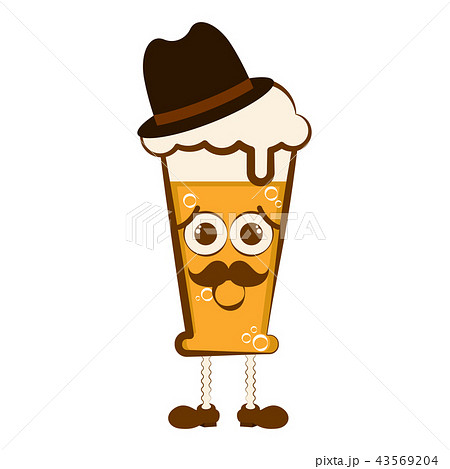 Vintage worried beer cartoon character 43569204