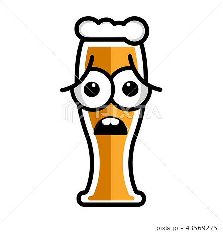 Worried beer cartoon character Worried beer cartoon character 43569275