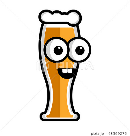 Happy beer cartoon character Happy beer cartoon character 43569276