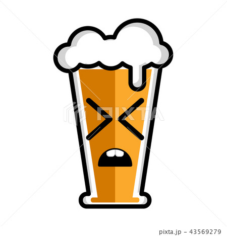 Disgusted beer cartoon character 43569279