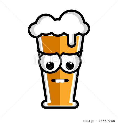 Sad beer cartoon character 43569280