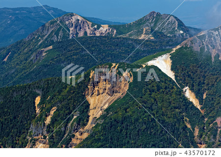 八ヶ岳連峰・赤岳から見る赤岩ノ頭・天狗岳と北横岳 八ヶ岳連峰・赤岳から見る赤岩ノ頭・天狗岳と北横岳 43570172