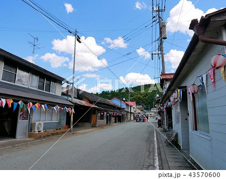 熊本県山都町の街並み 八朔祭りの日 熊本県山都町の街並み 八朔祭りの日 43570600
