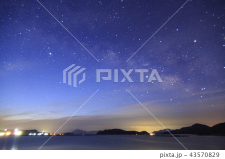 夜明け前の銀河　瀬戸内の天の川 43570829