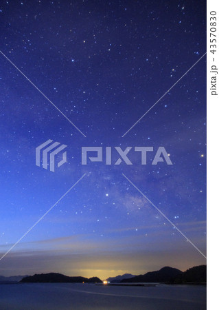 夜明け前の銀河　瀬戸内の天の川 43570830