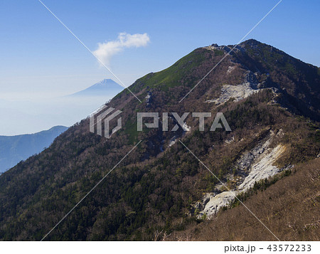観音岳と富士山 43572233