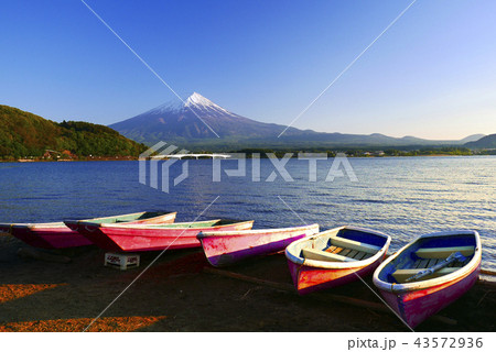湖 富士山 旅行 風景 湖 富士山 旅行 風景 43572936