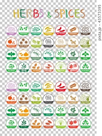 Herbs and spices icons Herbs and spices icons 43573395