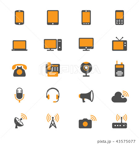 Communication device flat icons Communication device flat icons 43575077