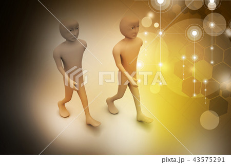 Two friends walk togetherのイラスト素材 [43575291] - PIXTA