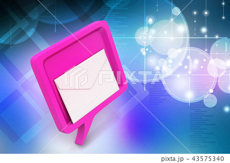 Speech bubble with mail Speech bubble with mail 43575340