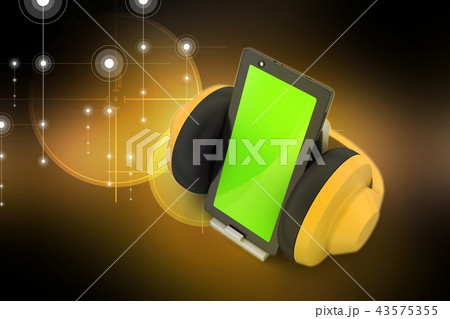 cell phone with headphones 43575355