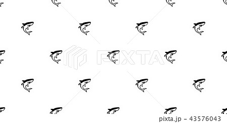 shark seamless pattern vector dolphin whale fish 43576043