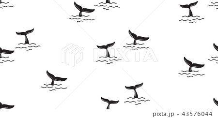 shark fin seamless pattern vector dolphin whale 43576044