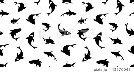 shark seamless pattern vector dolphin whale fish 43576045