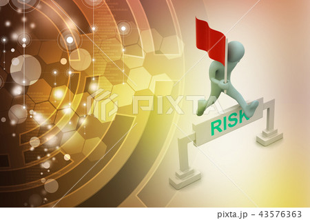 person jumping over word risk with flag person jumping over word risk with flag 43576363