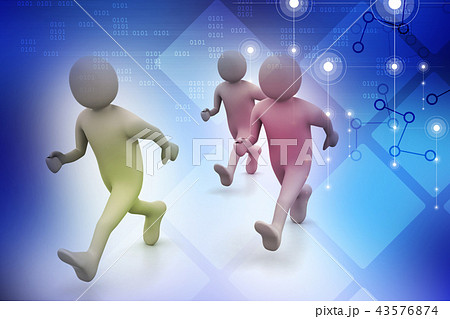 Business people walking 43576874