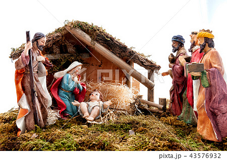 Christmas nativity scene with Holy Family  43576932