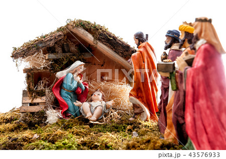 Christmas nativity scene with Holy Family  43576933