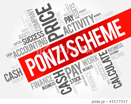 Ponzi scheme word cloud collage 43577557