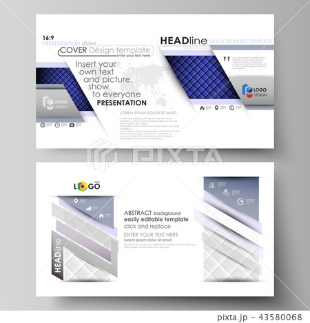 Business templates in HD format for presentation slides. Easy editable abstract vector layouts in 43580068
