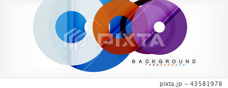 Colorful rings on grey background, modern geometric pattern design. Vector business or technology Colorful rings on grey background, modern geometric pattern design. Vector business or technology 43581978
