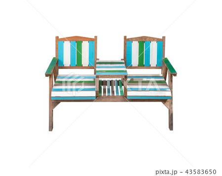 couples of old wood chairs isolated on white 43583650