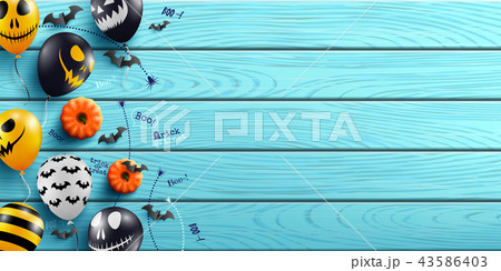 Halloween background with Halloween Ghost Balloons 43586403