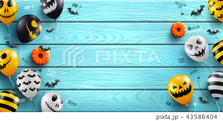 Halloween background with Halloween Ghost Balloons 43586404