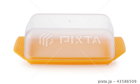 Plastic  butter container isolated 43586509
