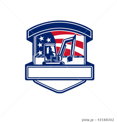 Excavation Services USA Flag Badge Excavation Services USA Flag Badge 43588302