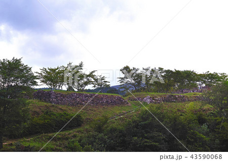 【国史跡・続日本100名城】赤木城(赤木城跡)全景 コピースペース 【国史跡・続日本100名城】赤木城(赤木城跡)全景 コピースペース 43590068
