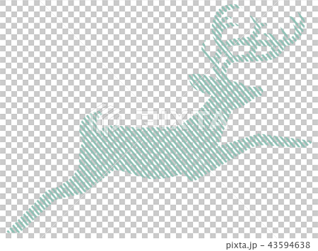 vector illustration of jumping deer - Stock Illustration [43594638] - PIXTA