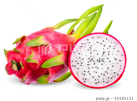 Dragon fruit isolated on white clipping path Dragon fruit isolated on white clipping path 43595131