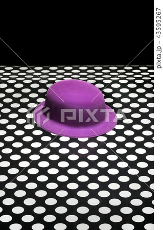 Abstract still life with a purple hat. 43595267