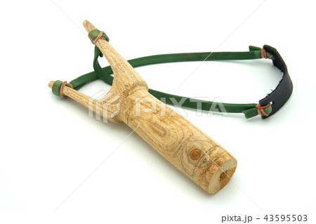 The catapult Y-sling made of wood intended  43595503