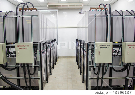 Battery Room for Backup Power in Factory Battery Room for Backup Power in Factory 43596137