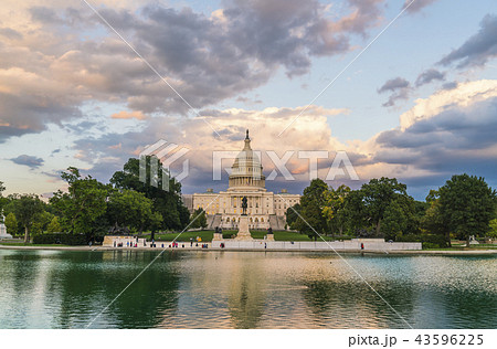 The United States Capitol building at sunset  43596225