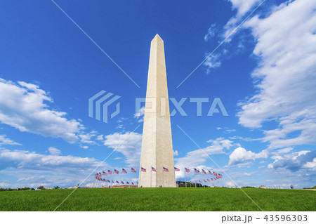 washington dc,Washington monument on sunny day 43596303