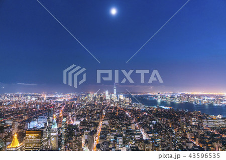 newyork skyline at night.usa 43596535